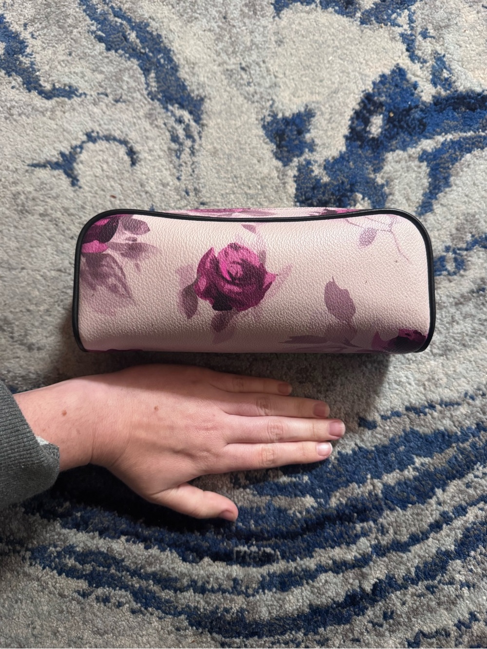 Kate Spade Pink Cosmetic Case with Magenta Rose Print - Picture 4 of 5